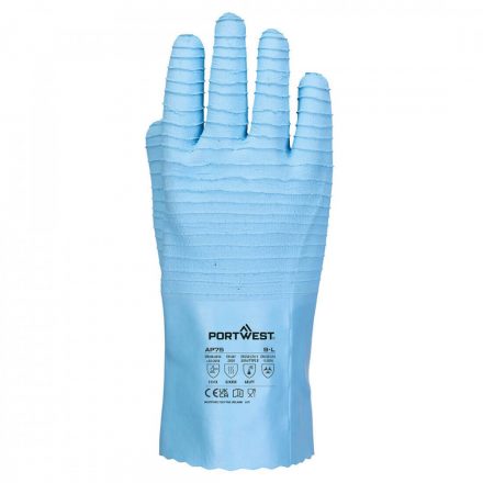 Portwest FD vegyszerálló B Latex kesztyű (12 pár) AP75 - kék - 2XL