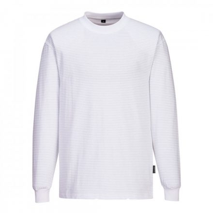 Portwest Anti -Static ESD Long Sleeve T-Shirt AS22 - fehér - L