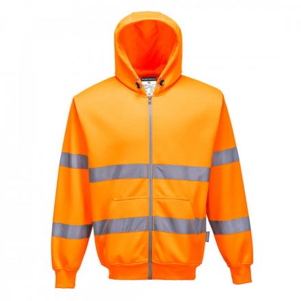 Portwest Hi-Vis zipzáros pulóver B305 - narancs - 4XL