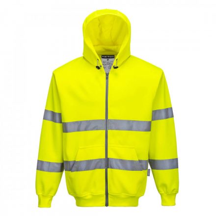 Portwest Hi-Vis zipzáros pulóver B305 - sárga - 4XL