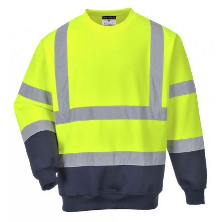 Portwest B306 - Kéttónusú Hivis pulóver - L - sárga