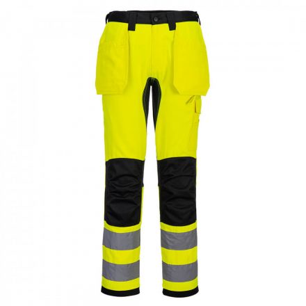 Portwest WX2 Eco Hi-Vis Holster Pocket Trousers CD889 - sárga / fekete - 28 (XS)