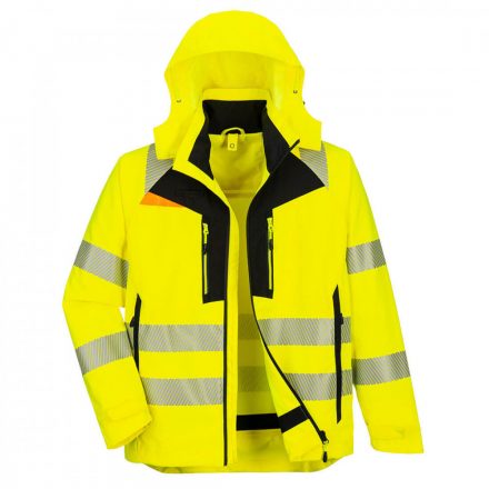 Portwest DX4 Hi-Vis 4-in-1 Jacket DX466 - sárga / fekete - 4XL