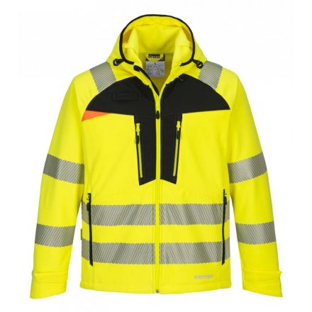 Portwest DX475 - Portwest DX4 Hi-Vis softshell dzseki - L - sárga/fekete