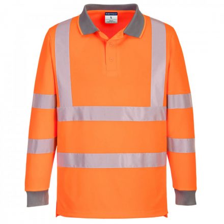 Portwest Eco Hi-Vis L/S Polo  (6 db) EC11 - narancs - L