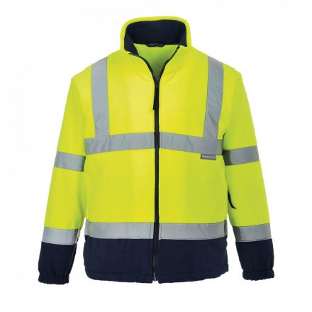 Portwest Láthatósági kontraszt polár pulóver F301 - sárga / tengerészkék - 5XL