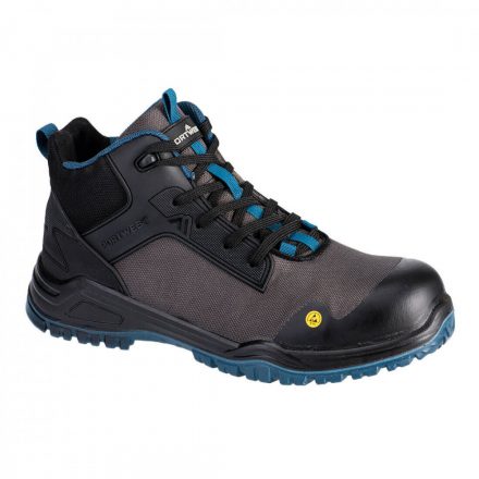 Portwest FX2 Bevel Composite Mid Boot S3S ESD SR FO FE01 - fekete/tengerzöld - 38