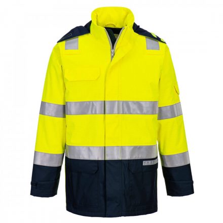 Portwest Bizflame Multi Light Arc Hi-Vis Jacket FR605 - sárga / tengerészkék - L