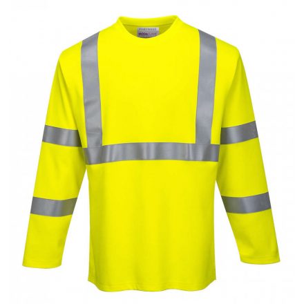 Portwest FR96 - FR Hi-Vis hosszú ujjú pólóing - L - sárga