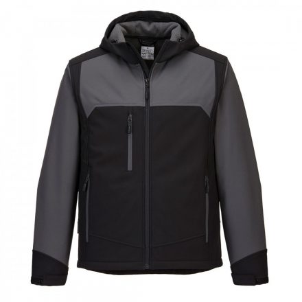 Portwest KX3 kapucnis softshell dzseki KX362 - fekete/szürke - 2XL