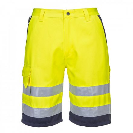 Portwest HiVis jólláthatósági rövidnadrág L043 - sárga/tengerészkék - 2XL