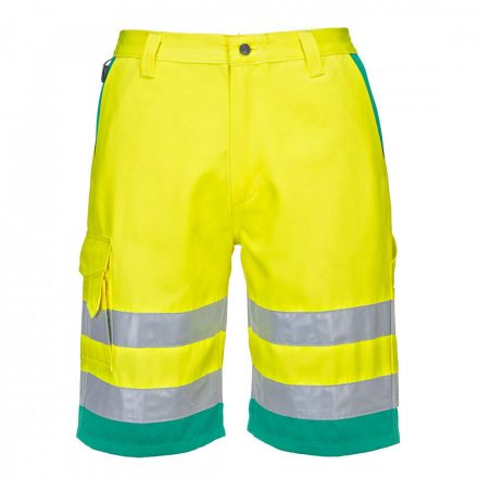 Portwest HiVis jólláthatósági rövidnadrág L043 - sárga/zöld - 2XL