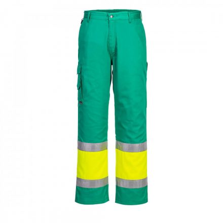 Portwest Hi-Vis könnyű, kéttónusú Combat nadrág L049 - sárga/türkiz - L