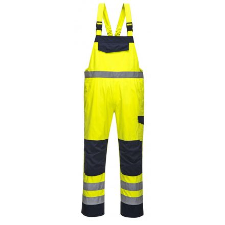 Portwest MV27 - Hi Vis MODAFLAME kantáros nadrág - L - sárga