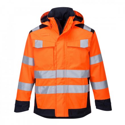 Portwest Modaflame Rain Multi Norm Arc kabát MV70 - narancs / tengerészkék - 3XL