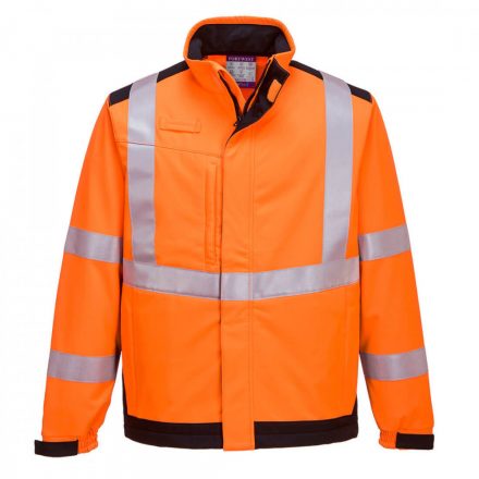 Portwest Modaflame Multi Norm Arc Softshell kabát MV72 - narancs / tengerészkék - L