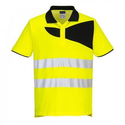 Portwest PW2 Hi-Vis rövid ujjú póló PW212 - sárga / fekete - S