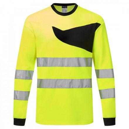 Portwest PW2 Hi-Vis T-Shirt L/S PW221 - sárga / fekete - 4XL