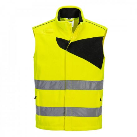 Portwest PW2 Hi-Vis Fleece Bodywarmer PW231 - sárga / fekete - 4XL