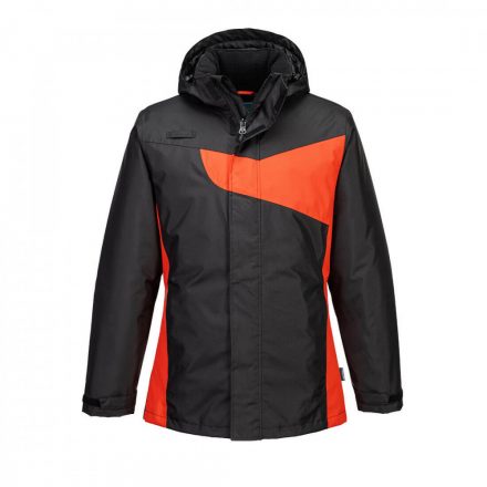 Portwest PW2 Winter Jacket PW260 - fekete / piros - 2XL