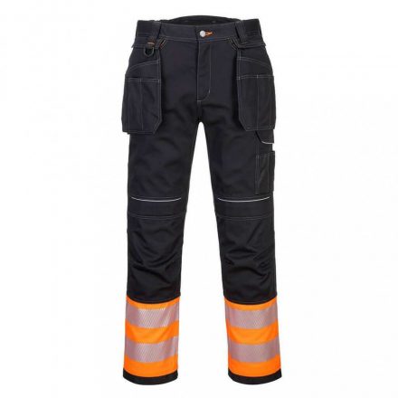 Portwest PW307 - PW3 Hi-Vis Class 1 Holster nadrág - 28 - narancs/fekete