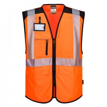 Portwest PW3 Hi-Vis Executive mellény PW309 - narancs/fekete - 4XL