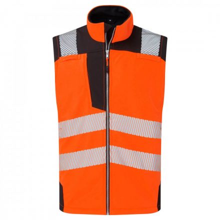 Portwest Hi-Vis Softshell Gilet PW325 - narancs/fekete - 4XL