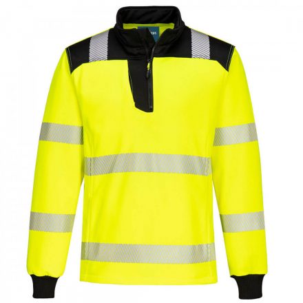 Portwest PW3 Hi-Vis 1/4 Zip melegítőfelső PW326 - sárga / fekete - 4XL