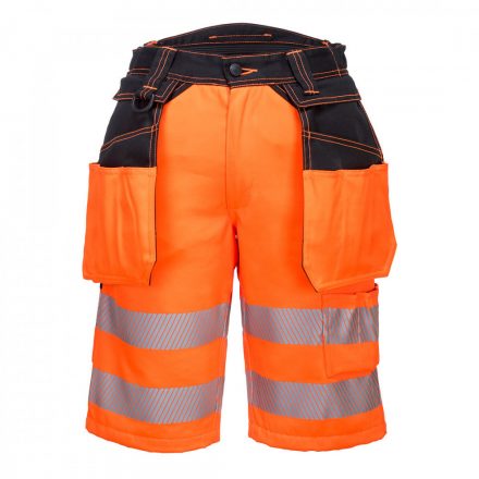 Portwest PW3 Hi-Vis rövidnadrág PW343 - narancs/fekete - 32 (S)