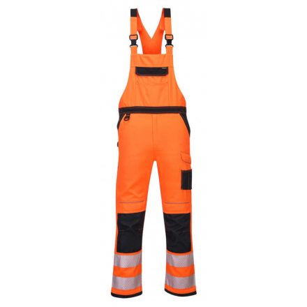 Portwest PW344 - PW3 Hi-Vis kantáros nadrág - L - narancs/fekete