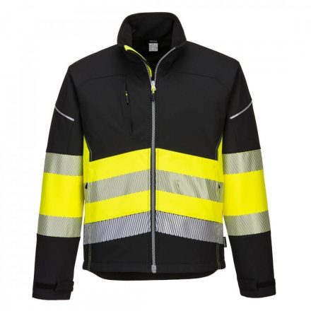 Portwest PW3 Hi-Vis Class 1 Softshell kabát PW375 - fekete/sárga - XS