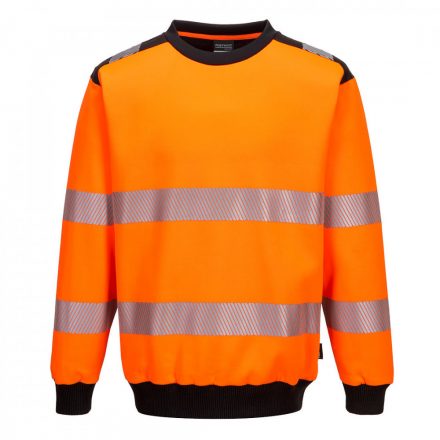 Portwest PW3 Hi-Vis Crew Neck pulóver PW379 - narancs/fekete - 4XL