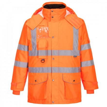 Portwest Hi-Vis 7-in-1 kabát GO/RT RT27 - narancs - 5XL