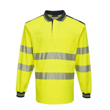 Portwest T184 - PW3 Hi-Vis hosszú ujjú pólóing - L - sárga