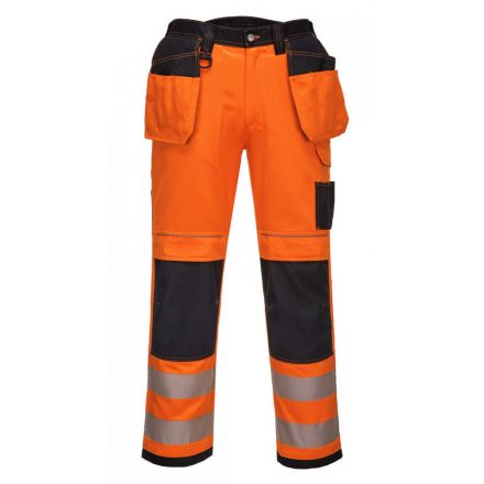 Portwest T501 - PW3 Hi-Vis Holster nadrág - 28 - narancs/fekete