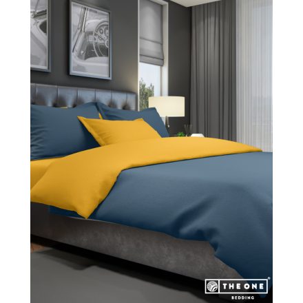 The One Towelling Classic Single ágynemű szett T1-BC140 indigo-blue/gold-yellow 140x220 cm