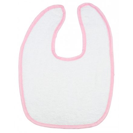 The One Towelling Frottír baba előke T1-BIB white/pink