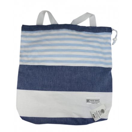 The One Towelling Hamam Bag strandtáska/törülköző T1-HAMBAG navy/light-blue