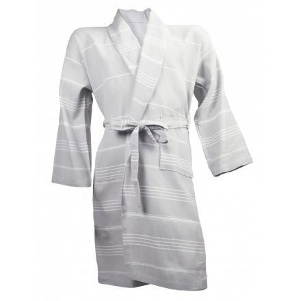 The One Towelling Hamam fürdőköpeny T1-HAMBATH light grey/white L/XL