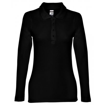 TH Clothes BERN WOMEN hosszú ujjú galléros póló TH-BERW black S